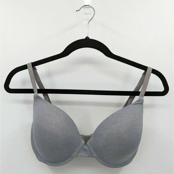 Victoria's Secret Bra 34DD Blue Gray Heather Uplift Semi Demi - Picture 1 of 6